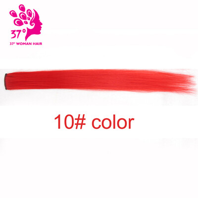 

Fashion hair extension for women Long Synthetic Clip In Extensions Straight Hair piece Party Highlight Punk Cosplay Colorful