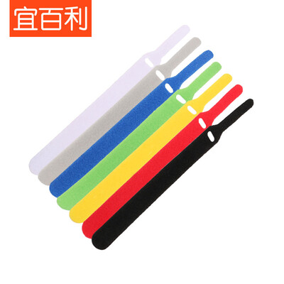 

Yi Bai Li Li line with storage line cable tie household appliances computer power harness tied around tied with Velcro finishing belt 11 150mm seven color suit 6019