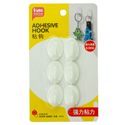 

Friends No 1 oval stick hook 6 loaded sticky paper hook G0010