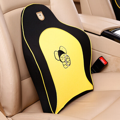 

Nile leisure car car waist office space memory cotton pillow back cushion car waist pillow yellow