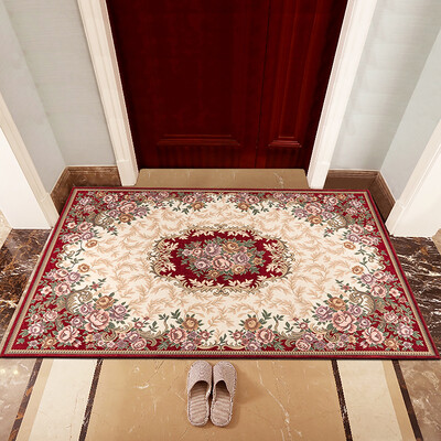 

Jiangnan Ye style elegant Jacquard living room bedroom carpet entrance mat home door mat 80 * 120cm wine red