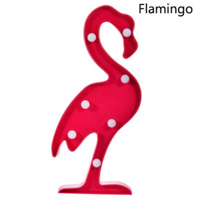 

Flamingo Pineapple Cactus 8 Style Marquee LED Letter Night Lamp 3D Night Light для вечеринки или дома Украшение День рождения