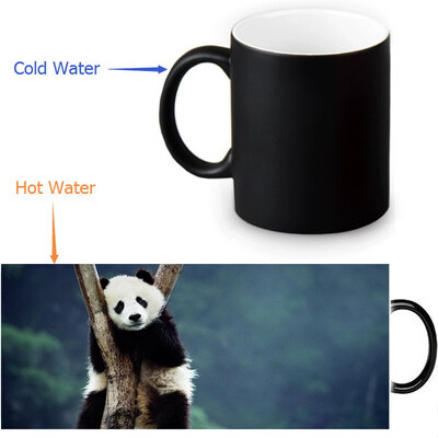 

Panda 350ml12oz Heat Reveal Mug Color Change Coffee Cup Sensitive Morphing Mugs Magic Mug Milk Tea Cups