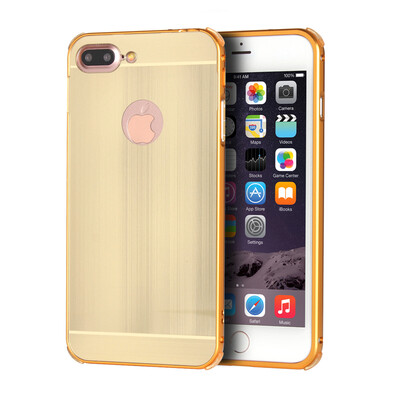 

Luxury Case for iPhone 7 Plus Aluminum BumperAcrylic Panel Back Glossy Business Cover for iPhone 7 Plus