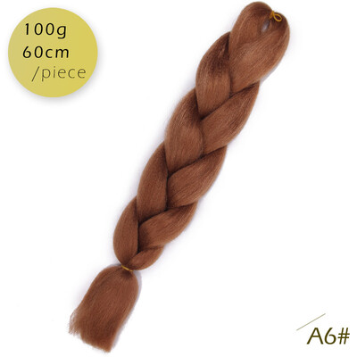 

AISI HAIR 100g/pcs 24inch Kanekalon Jumbo Braids Hair Ombre Two Tone Colored Synthetic Hair for Dolls Crochet Hair