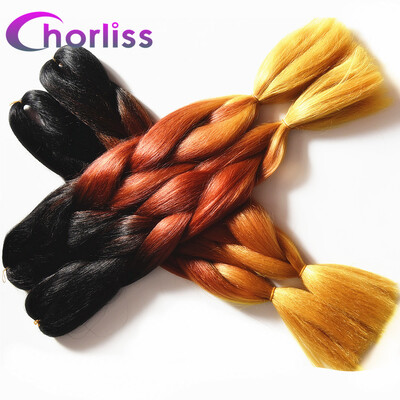 

1pcspack Chorliss 24" Ombre Braiding Hair Crochet Braids Synthetic Crochet Hair Extension 100gpack