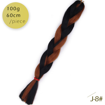 

AISI HAIR 100g/pcs 24inch Kanekalon Jumbo Braids Hair Ombre Two Tone Colored Synthetic Hair for Dolls Crochet Hair