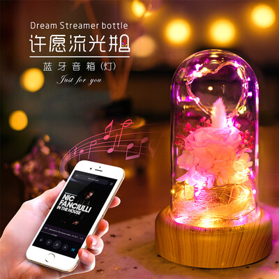 

qianyue Wishing streamer bottle Mid-Autumn Festival gift for friends&family birthday gift for girls Bluetooth audio player creative ornaments red beauty