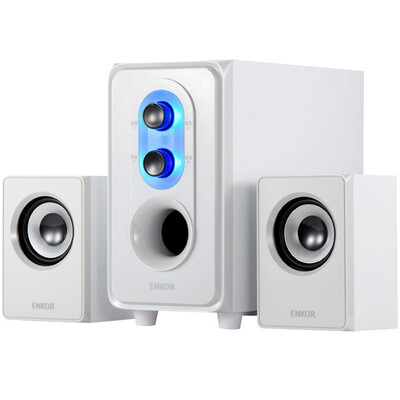 

Enke (ENKOR) E50 notebook computer 2.1 combination audio subwoofer desktop multimedia wooden speaker gray