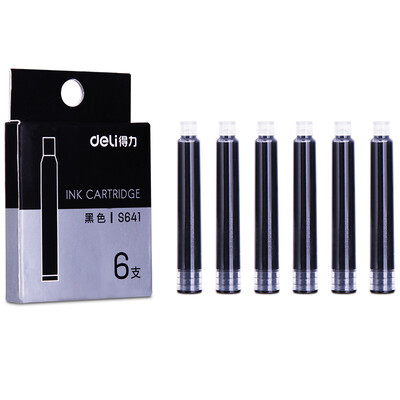 

Deli deli pen ink bag black ink 6 box S641