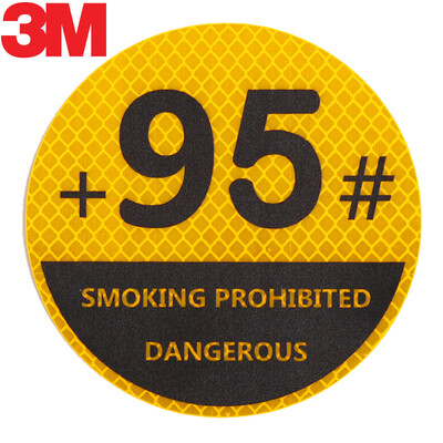 

3M отражающие наклейки 95 крышка топливного бака предупреждение безопасности автомобильные наклейки автомобильные наклейки диаметр 10,5 см флуоресцентные желтые