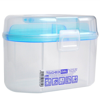 

YAMADA imported stationery storage box small suitcase makeup storage box blue