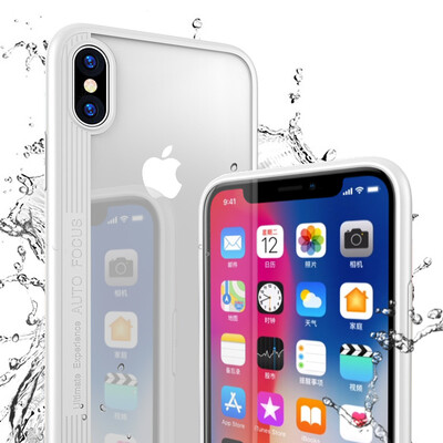 

KOOLIFE iPhoneX 10 Mobile Shell Case Apple X 10 Full Covers Acrylic Transparent Camera Protection Shock Shell for Apple iphone X Vertical - White