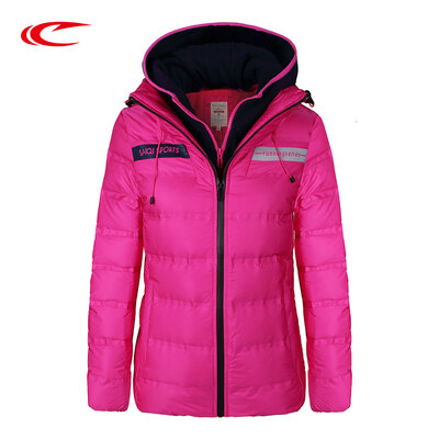 

SAIQI Зимние серые утки вниз женщины Толстая с капюшоном водонепроницаемая теплая верхняя одежда Зимняя куртка Походы вниз 1108