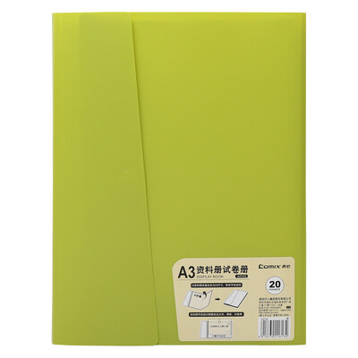 

Coix A3A4 horizontal information book test paper 20 page file bag green A3122