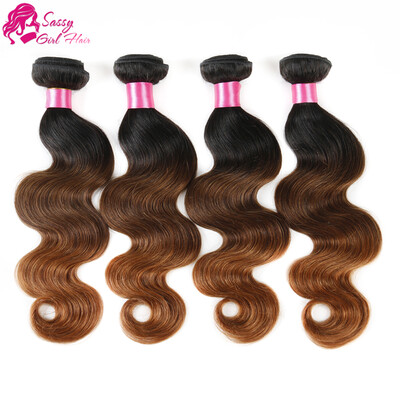 

Ombre Virgin Brazilian Body Wave 4Pcs Ombre Human Hair Bundles Weaves