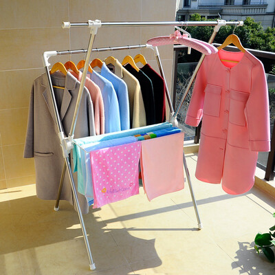 

Bao Youni foldable X-type floor drying rack stainless steel multi-function balcony coat hanger DQXM901