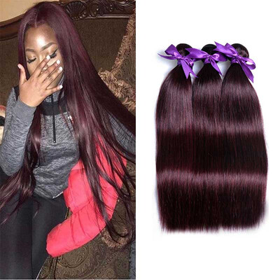 

Brazilian 99 Color Burgundy Hair Vendors Wholesale Best Selling Items Brazilian Straight Virgin Remy Human Hair Extensions 3 Bund