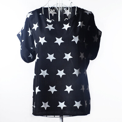 

Summer Floral Blouse T Shirt Women short Sleeve Tops Chiffon Shirts Blouses Small Flower Blusas Femininas