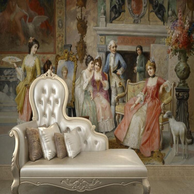 

Custom 3d mural wallpaper large mural hotel villa non-woven murals decorative wallpaper European style palace wallpaper mural
