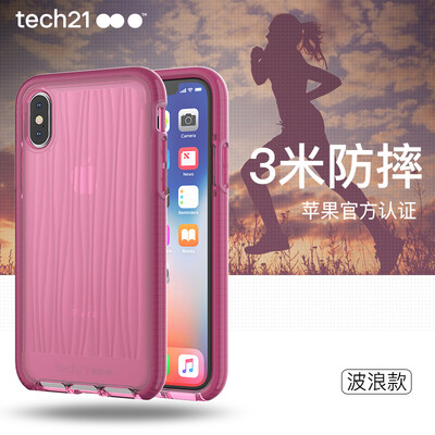 

tech21 Apple iPhoneX 58 inches shatter-resistant cell phone shell wave models Apple iPhone 10 thin shatter-resistant shell phone case protective shell pink