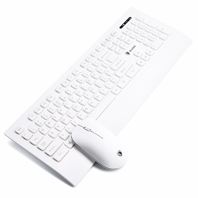 

Sades V1010 Wireless Keyboard & Mouse Set Apple Laptop Desktop Computer Silent Silent Office Mouse & Mouse Set White
