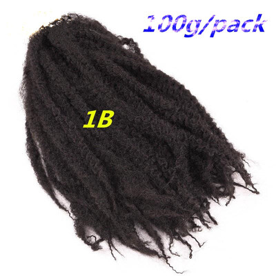 

18" Marly Hair Crochet Braids 30 Roots Bug Marley Braiding Hair Synthetic Bulk Hair Extension Low Temperture Fiber Rated 50