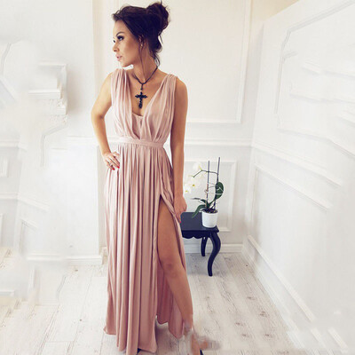 

Lovaru ™ Women Beach Party Dress Girl Fashion Cute Red Black Blue Casual Split 2017 Ukraine Floor-Length Vintage Maxi Women Dress