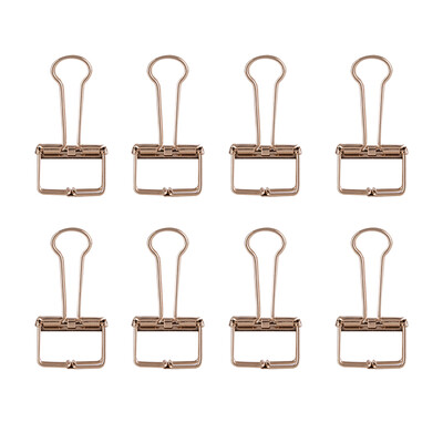 

Deli deli 8 19mm rose gold hollow ticket holder long tail clip student test paper clip fashion dovetail clip 9414