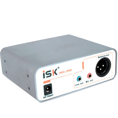 

iSK MIC2000 Professional Microphone Amplifier хорошо совместим с микрофонами и инструментами