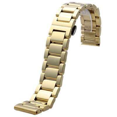 

Старый сапожник (laopijiang) ZD-S0027 Solid Gold 21мм из нержавеющей стали часы с полной стальной бабочки нержавеющей стали пряжки