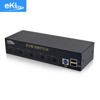 

eKL KVM switch 2 port USB multi-computer VGA switcher video KVM manual two in one out shared mouse&keyboard display printer sharing device 21A