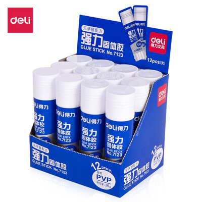 

Deli deli 7123 PVP strong viscous 36g solid glue glue stick formaldehyde-free formula 12