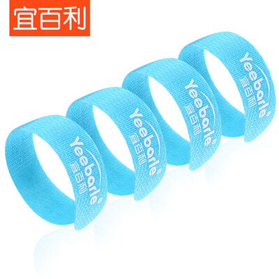 

Yi Bai Li Li line with storage line cable tie household appliances computer power harness tied winding tied with Velcro finishing belt 15 150mm blue 4 only 6001