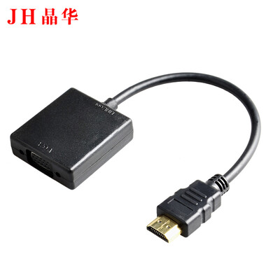 

Jinghua JH 3076 HDMI to VGA adapter cable adapter HD signalizer for computer millet box&other converters fashion audio-free version black
