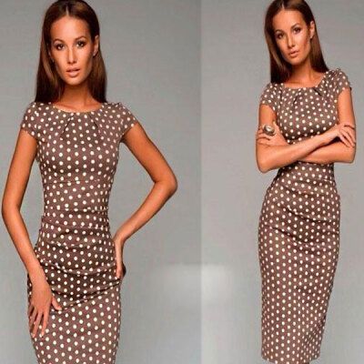 

Lovaru ™summer style 2015 new women dress Dot printing work simple leisure dress with short sleeves