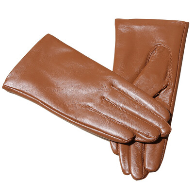 

Green source autumn&winter ladies plus velvet sheepskin gloves outdoor sports driving ski plus velvet thick touch screen fashion gloves brown L