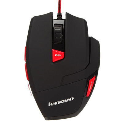 

Lenovo (Lenovo) M600 игра мыши профессиональный игровой движок частные пользовательские программируемые клавиши чувствовать вес Aurora голубой Проводная мышь
