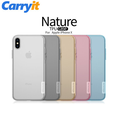 

DHL Free shipping Wholesales For iPhone X Nillkin Nature Clear Ultra Thin TPU Protector Silicone Cover