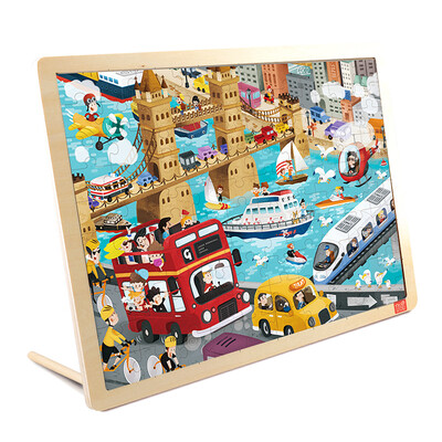 

TOI Wooden Jigsaw Puzzle with Storage tray (24/48/80/100pcs) for kids