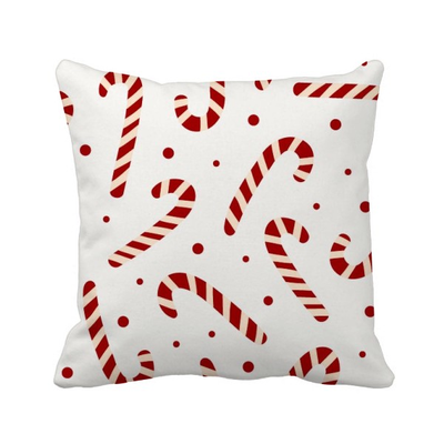 

Christmas Crutch White Repeat Festival Square Throw Pillow Insert Cushion Cover Home Sofa Decor Gift