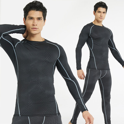

ALMOND ALPINT MOUNTAIN tight-fitting men&39s long-sleeved sports compression clothing comfortable breathable fitness clothes fast-drying skinny elastic clothes 650-954 pants black XL