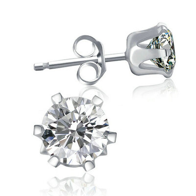 

yoursfs ® 18k белый позолоченные 0.8ct искусственной Diamond кристалл сережку шипами использовать четкие австрийского кристалл модные украшения