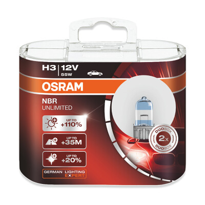 

OSRAM NIGHT BREAKER UNLIMITED 12V H1 H4 H7 H11 9005 9006 Auto Headlight Bulbs Lamps Hilo Beam Fog Light 2PCs NEW PACKAGING