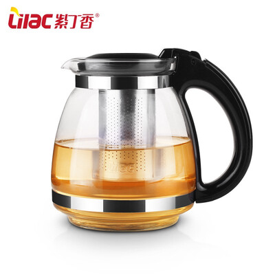 

Lilac heat resistant glass teapot, filter thickened glass teapot, scented tea kettle, tea set, bubble teapot