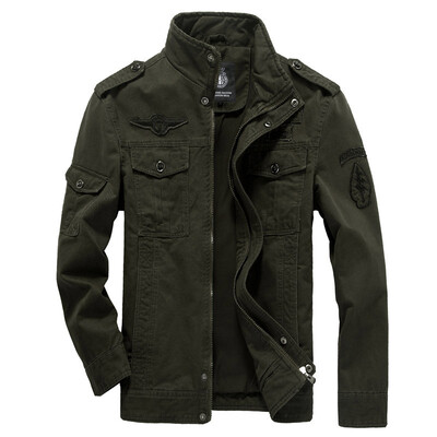 

Diliba Mens Fashion Cotton Jackets Coat Black-Khaki-Army Green