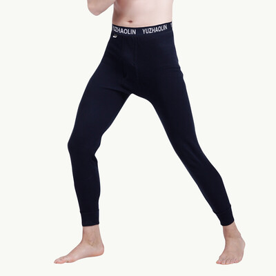 

Yu Zhaolin men&39s Qiuku men&39s single piece cotton thin section autumn&winter base underwear young cotton wool pants warm pants Tibetan blue L