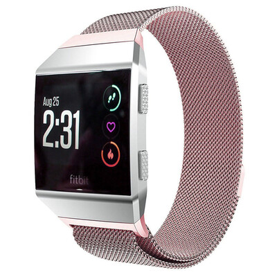 

Магнитная застежка с застежкой из сетки Миланская нержавеющая сталь Металлическая ионная спортивная группа для Fitbit Ionic