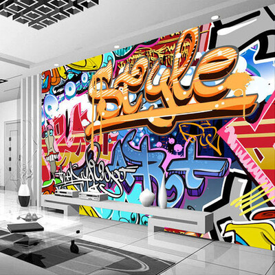 

Custom Photo Wallpaper Non-woven 3D Abstract Graffiti Art Large Wall Painting Living Room Bar TV Background Wall Mural Wallpaper