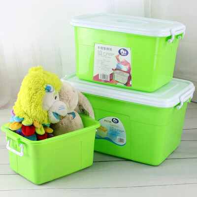 

Home life A 6L plastic portable handy debris storage box storage box blue powder green three only 3138